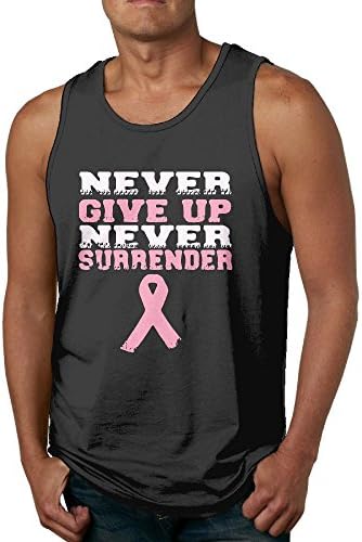 ERS9E Breast Cancer Awareness Mens Sleeveless T-Shirt Tank Top Vest Casual Gym Muscle Summer Vest T-Shirt