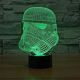 Huiyuan Lamp 3d Led for Desk Table Star War Clone Troopers Night Light 7 Color Change Lighting Lamps Gift Household Home Decoration Accessories