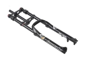 Syvrac Bike Suspension Fork 26" for Mountain Bike DH Air Double Shoulder Downhill Rappelling Shock Absorber Straight Tube Ultralight Bicycle Shock Absorber Rebound Adjust