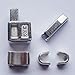 2 Sets Silver #8 Metal Zipper Head Box Zipper Sliders Retainer Insertion pin Easy for Zipper Repair,Zipper Repair Kit (#8)