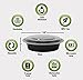 Meal Prep Container Reusable with Lids [25 Set- 24oz] Round Ideal-Food Prep Containers, Food Storage Bento Box | Stackable | Microwave | Dishwasher | Freezer Safe.