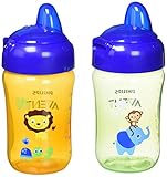 Philips AVENT My Sip N Click 2 Piece Cup, Green/Orange