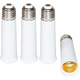 E26 Socket Extender,12CM/4.72 Inch Socket Extension Adapter,Lamp Holder Adapter (4 Pack)
