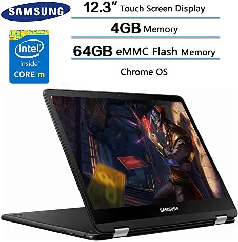 2018 Newest Flagship Samsung Pro 12.3 inch 360 Convertible 2 in 1 Chromebook, 12.3" (2400 x 1600) Touchscreen Display, Intel Core m3 (up to 2.2GHz), 4GB Memory, 64GB eMMC Flash Memory, Chrome OS
