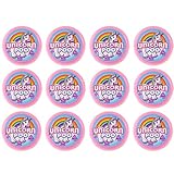 OIG Brands Unicorn Slime for Girls and Boys - 12 Pack Goody Bag Filler, Birthday Gifts for Kids Non-Toxic (Unicorn Poop)