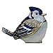 Baby Blue Jay Figurine Box - Swarovski Crystals, Trinket, Keepsake, Jewelry Box