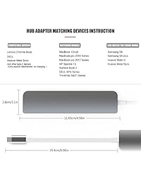 Aidina   Adaptador USB C 6 en 1 con puerto de carga tipo C, base USB C de aleación de aluminio con salida HDMI 4K, 2 puertos USB 3.0, ranura para lector de tarjetas SD TF