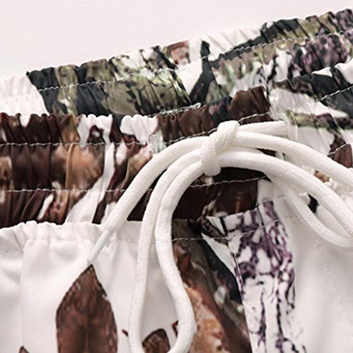 Beach Shorts Simayixx Men's Summer 3D Printed Swim Trunks Teens Quick Dry Hawaiian Shorts Pockets Short Pants Plus Size White