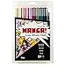 Tombow 56173 Dual Brush Pen Art Markers, Manga Shojo, 10-Pack. Blendable, Brush and Fine Tip Markers