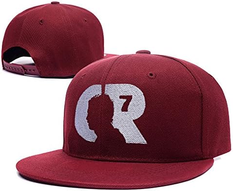 YUDUODUO Cristiano Ronaldo CR7 Logo Adjustable Snapback Caps Embroidery Hats - Red