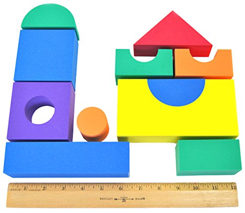 EWONDERWORLD Non-Toxic 70 Piece Non-Recycled Quality Foam Wonder Blocks for Children: Soft, Quality, Waterproof, Bright Safe & Quiet