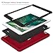 Hocase Compatible with iPad 5th/6th Generation Case, High-Impact Shock Absorbent Dual Layer Silicone+Hard PC Bumper Protective Case - Red/Black