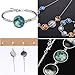 36pcs Mixed Stainless Steel Round Blank Bezel Pendant Connector Trays Base Cabochon Settings Trays Pendant Blanks Links for Jewelry Making DIY Findings (M258)