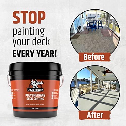 Liquid Rubber Textured Polyurethane Deck Coating Solar Protection