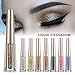 Diamond Liquid Eyeshadow 4 Colors Glitter Shimmer Eyeshadow Deep Stereoscopic Long Lasting Liquid Eyeshadow Set Matte Eye Shadow Sparkling Shimmer Eyes Makeup for Women Girl (4 Color C)