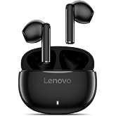Lenovo E310 True Wireless Earbuds, Bluetooth 5.3 TWS Headphones with 13mm Drivers, AI Noise Reduction Mic, Up to 20H Battery with Case, USB-C Charging, IPX4 Water Resistant, Touch Control, Black