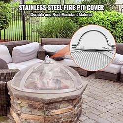 VEVOR Fire Pit Spark Screen Round 27", Reinforced