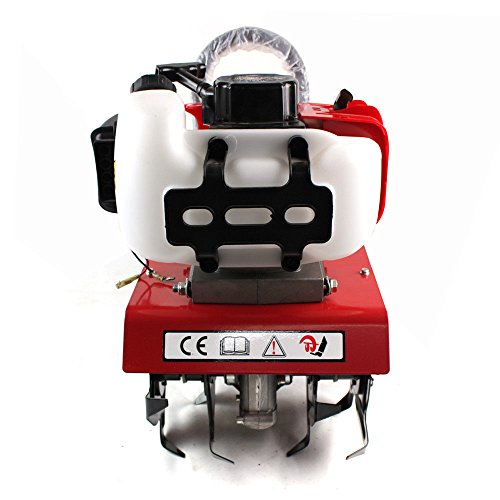 Wanlecy Upgarded Mini Garden Tiller Cultivator, 12" Wide Gas Powered 2HP 2 Stroke 52cc Engine Garden Yard Tilling Soil Tools - Thumbnail 6