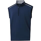 Rouen Mens Vests Outerwear Lightweight Moisture Wicking Midlayer Sleeveless Sports Golf Quarter Zip Pullover Mens Vest