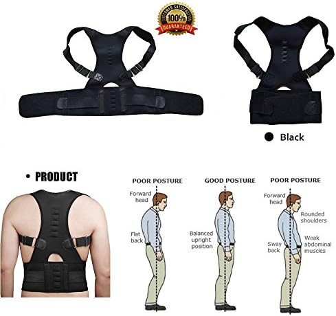 Magnetic Therapy Posture Corrector Brace Shoulder Back Support Belt for Men Women Braces & Supports Belt Shoulder Posture (size XL)