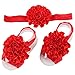 Roewell® 5 Sets of Baby's&Girl's HeadBands/Hair Bows and Barefoot Sandals Flower