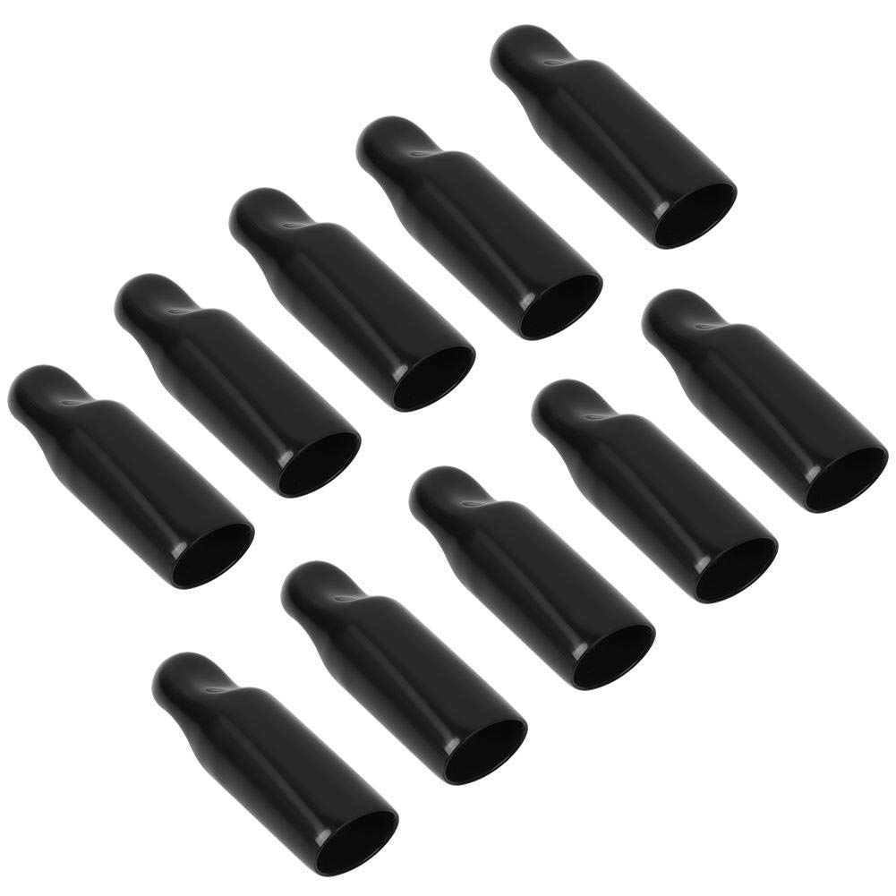 TOPINCN 10Pcs Beer Faucet Cover, PVC Sleeve Cover Keg Tap Beer Production Accessory Black Kegerator Plug Covers for 15mm External Diameter