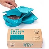 MeisterBurger Silicone Burger Press - Non-Stick FDA Approved Burger Patty Mold Set - Perfect Patties Maker - Freezer Container, Baby Food Storage - Dishwasher Oven Safe, Kid Friendly - [Set of 2]