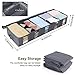 Lifewit Large Capacity Under Bed Storage Bag with 5 Clear Window for Clothing, Shoes, Blankets, Clothes, Sweaters, Set of 2, Grey