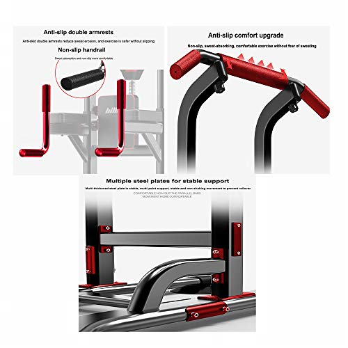 ZJDU-Power-Tower-Indoor-FitnessWorkout-Adjustable-Height-Pull-Up-Dip-Station-Multi-Function-Home-Strength-Training-Fitness-Workout-Station