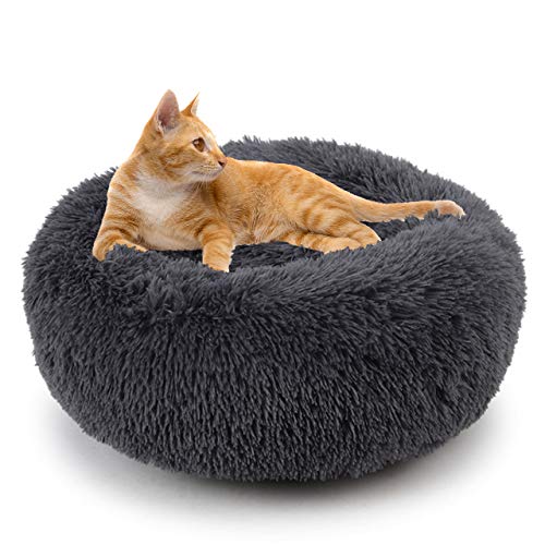 SUGAR PET SHOP Marshmallow Cat Bed For Indoor Cats Calming Cat Bed