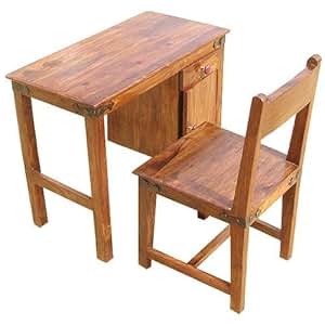 Amazon.com: Solid Wood Kids Student Writing Desk Chair ...