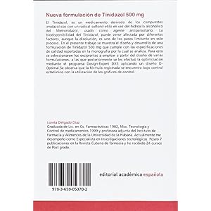 Nueva formulación de Tinidazol 500 mg: Aplicando el diseño de mezclas (Spanish Edition)