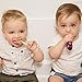 Farber Baby | Toddler Toothbrush (4 Pack) - Extra Soft Bristles, BPA Free, Soothing Teething Nub Ring Handle, 0-2 Years (Orange/Blue)