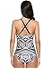 Ekouaer Print Swimwear Womens Underwire One-Piece Swimsuit With Padding