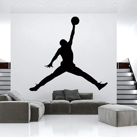 Jordan baloncesto vinilo etiqueta de la pared WallPaper para niños ...