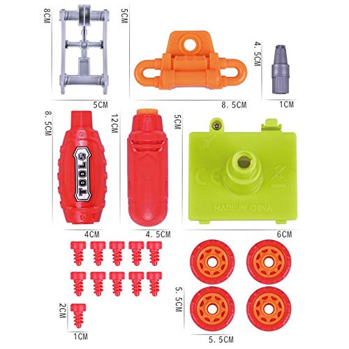 SODIAL Children DIY Screw Disassembly Assembly Electric Bulldozer Toys Engineering Vehicle Cartoon Excavator Kits Puzzle Engineering Vehicle Toy
