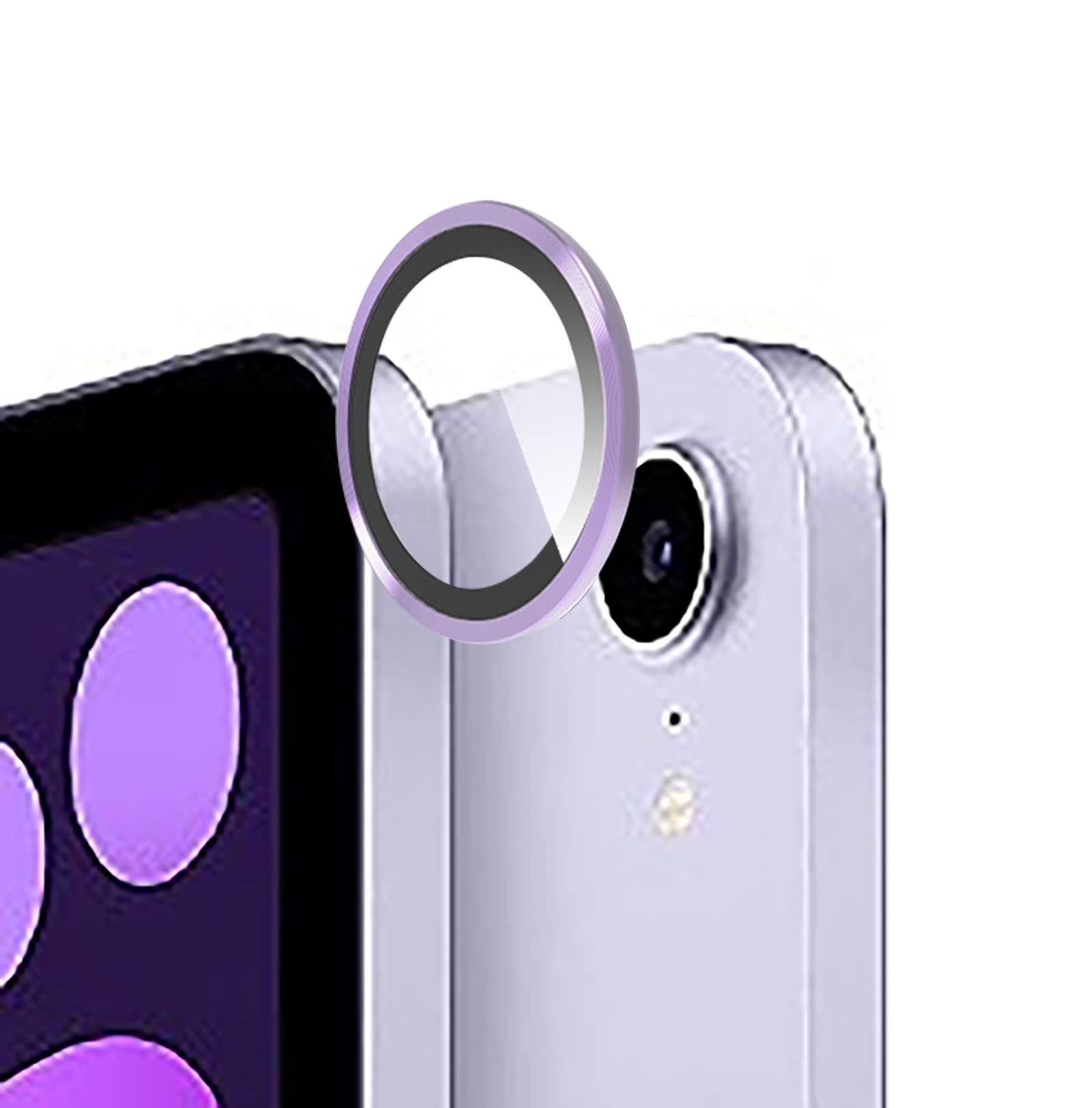 GIOPUEY [Full Protection Camera Lens Protector Compatible with iPad 10 2022,[Double protection] Metal + Tempered Glass, Camera Protector - Purple
