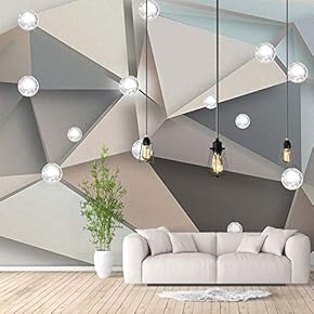 Wall Murals for Bedroom Abstract Geometric Theme Removable...