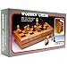 Trademark Games Chess Set with Carved Staunton Pieces - Book-Style Folding Solid Wood Board with Interior Storage - Board Game for Kids and Adults