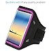 LOVPHONE iPhone 14 Pro Max/14 Max/ 13/12 Pro Max/Samsung Galaxy Note 20/10/9/8 Armband,Sport Running Exercise Gym Case,Fingerprint Sensor Access Supported,Water Resistant and Sweat-Proof (Rosy)