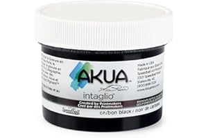 Akua Intaglio Water-Based Ink, 2-Ounce Jar, Carbon Black