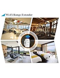 WiFi Range Extender 300Mbps Wireless Repeater Internet Signal Booster 2.4GHz Amplifier for High Speed Long Range Easily Set Up Supports Repeater Access Point Mode, Extends WiFi to Home & Alexa Devices