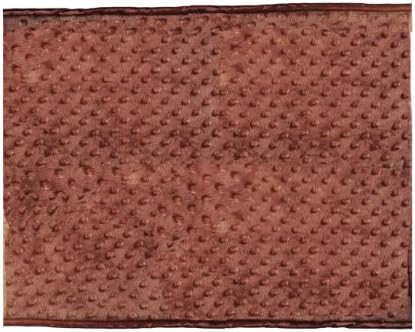 Patricia Ann Designs Chocolate Brown Minky Dot Changing Mat, Tan Fleece and Chocolate Satin Trim