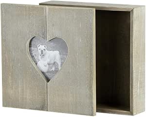 Caja de regalo Rivanto® de madera con marco de fotos en forma ...