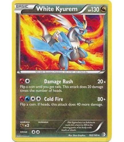 Amazon.com: Pokemon - White Kyurem-EX (103/149) - BW - Boundaries