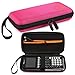 Faylapa Carrying Case Compatible with Graphing Calculator TI-83 Plus TI-84 Plus CE TI-89 Storage Travel Protective Pouch Pink