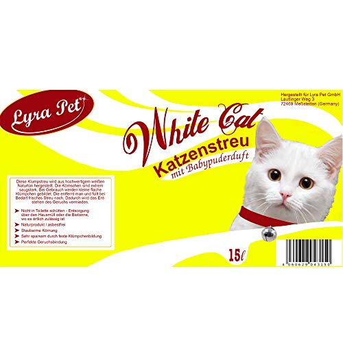 White-Cat-2-x-15-L-Katzenstreu-mit-Babypuder-Duft-Klumpstreu-staubarm-2-Muse