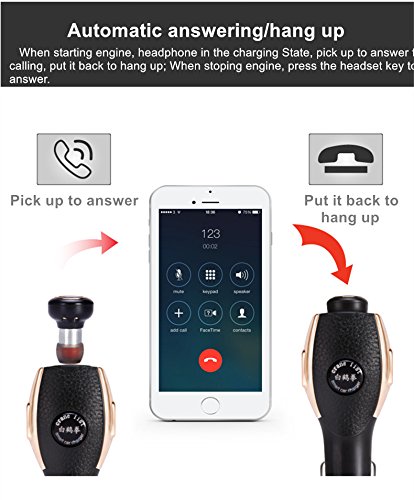 Ayayasky Bluetooth Earphone Dual USB Super Fast Car Charger (White) - Thumbnail 4