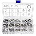OCR E-Clip Circlip Ring 13 Sizes 400 Pieces External Stainless Steel Retaining Ring Assortment Kit, Silver