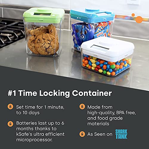 Kitchen Safe Time Lock Container – Lock Away Snacks, Phones, & Temptations For 1 Min To 10 Days (White)